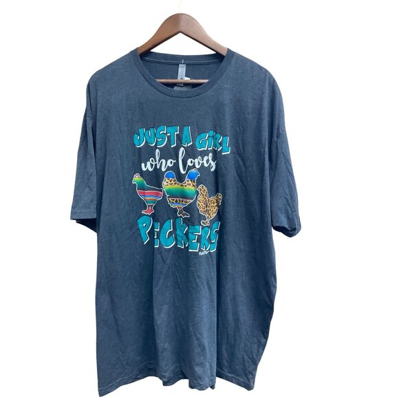 Rebel Rose -Just a Girl who loves Peckers Short Sleeve Shirt XXXL - Picture 2 of 4